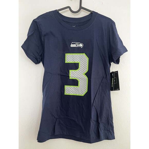 Nike Seattle Seahawks Russell Wilson #3 Football Tee Women’s Medium NFL New - Picture 2 of 4